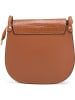 Mia Tomazzi Skórzana torebka "Abbadesse" w kolorze jasnobrązowym - 22 x 21 x 8 cm