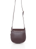 Mia Tomazzi Leren schoudertas "Abbadesse" bordeaux - (B)22 x (H)21 x (D)8 cm