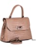 Mia Tomazzi Leder-Henkeltasche "Tintoretto" in Taupe - (B)28 x (H)20 x (T)12 cm
