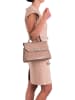 Mia Tomazzi Leder-Henkeltasche "Tintoretto" in Taupe - (B)28 x (H)20 x (T)12 cm