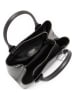 Mia Tomazzi Leder-Henkeltasche "Monviso" Schwarz - (B)33 x (H)25 x (T)14 cm