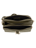 Mia Tomazzi Leren schoudertas ''Certosa'' groen - (B)24 x (H)16 x (D)8 cm