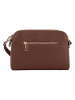 Mia Tomazzi Leder-Umhängetasche ''Certosa'' in Braun - (B)24 x (H)16 x (T)8 cm