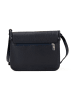 Mia Tomazzi Leren schoudertas "Ontani" donkerblauw - (B)26 x (H)18 x (D)9 cm