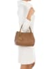 Mia Tomazzi Leder-Henkeltasche "Maggiore" in Hellbraun - (B)28 x (H)20 x (T)12 cm