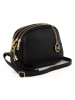 Mia Tomazzi Leder-Umhängetasche "Gradisca" in Schwarz - (B)22,5 x (H)16 x (T)7 cm