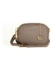 Mia Tomazzi Leren schoudertas ''Gradisca'' taupe - (B)22,5 x (H)16 x (D)7 cm