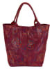 Mia Tomazzi Leder-Schultertasche "Liberazione" in Bordeaux - (B)30 x (H)35 x (T)18 cm