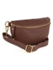 Mia Tomazzi Leder-Brustbeutel ''Perugino'' in Braun - (B)23 x (H)13 x (T)2 cm