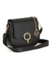 Mia Tomazzi Leder-Umhängetasche "Carracci" in Schwarz - (B)23 x (H)18 x (T)7,5 cm