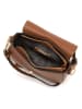 Mia Tomazzi Leder-Umhängetasche "Carracci" in Hellbraun - (B)23 x (H)18 x (T)7,5 cm