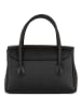Mia Tomazzi Leder-Henkeltasche "Viserba" in Schwarz - (B)30 x (H)24 x (T)13 cm
