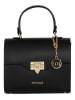 Mia Tomazzi Leder-Henkeltasche "Cignoli" in Schwarz - (B)25 x (H)20 x (T)11 cm