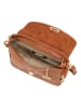 Mia Tomazzi Leder-Umhängetasche "Dergano" in Cognac - (B)26 x (H)21 x (T)10 cm