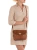 Mia Tomazzi Leder-Umhängetasche "Dergano" in Cognac - (B)26 x (H)21 x (T)10 cm