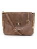 Mia Tomazzi Leren schoudertas "Dergano" camel - (B)26 x (H)21 x (D)10 cm