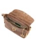 Mia Tomazzi Leren schoudertas "Dergano" camel - (B)26 x (H)21 x (D)10 cm