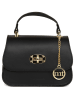 Mia Tomazzi Leder-Henkeltasche "Assab" in Schwarz - (B)20,5 x (H)14 x (T)8 cm