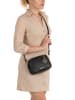 Mia Tomazzi Leder-Umhängetasche in Schwarz - (B)23 x (H)16 x (T)11 cm