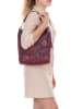Mia Tomazzi Leder-Schultertasche "Benaco" in Bordeaux - (B)28 x (H)31 x (T)15 cm