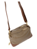 Mia Tomazzi Skórzana torebka "Condino" w kolorze szarobrązowym - 25 x 15 x 10 cm