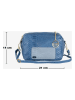 Mia Tomazzi Leder-Umhängetasche in Blau - (B)21 x (H)14 x (T)8 cm
