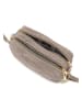 Mia Tomazzi Leder-Umhängetasche ''Ortles'' in Beige - (B)21 x (H)14 x (T)8 cm