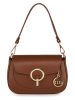 Mia Tomazzi Skórzana torebka "Ceresio" w kolorze brązowym - 22 x 14 x 4,5 cm