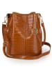 Mia Tomazzi Leren schoudertas cognackleurig - (B)20 x (H)24 x (D)15 cm