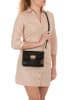 Mia Tomazzi Leder-Umhängetasche in Schwarz - (B)22 x (H)16 x (T)9 cm