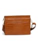 Mia Tomazzi Leder-Umhängetasche in Hellbraun - (B)22 x (H)16 x (T)9 cm