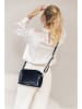 Mia Tomazzi Leren schoudertas ''Avancinio'' donkerblauw - (B)24 x (H)17 x (D)9 cm
