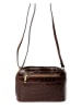 Mia Tomazzi Leder-Umhängetasche ''Avancinio'' in Braun - (B)24 x (H)17 x (T)9 cm