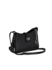 Mia Tomazzi Leder-Umhängetasche "Cuneo" in Schwarz - (B)23 x (H)13 x (T)7 cm