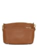 Mia Tomazzi Leder-Schultertasche "Bardolino" in Hellbraun - (B)25 x (H)17 x (T)12 cm