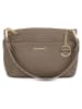 Mia Tomazzi Leder-Schultertasche "Bambaia" in Taupe  - (B)25 x (H)17 x (T)13 cm