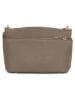 Mia Tomazzi Leren schoudertas "Bardolino" taupe - (B)25 x (H)17 x (D)12 cm