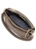 Mia Tomazzi Leren schoudertas "Bardolino" taupe - (B)25 x (H)17 x (D)12 cm