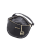 Mia Tomazzi Leder-Brustbeutel "Eginardo" in Schwarz - (B)23 x (H)17 x (T)8 cm