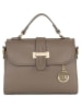 Mia Tomazzi Leder-Henkeltasche "Diomede" in Taupe - (B)24 x (H)20 x (T)12 cm