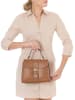 Mia Tomazzi Leder-Henkeltasche "Domaso" in Hellbraun - (B)26 x (H)21 x (T)12 cm