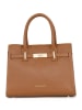 Mia Tomazzi Leren handtas "Ventimiglia" camel - (B)29 x (H)22 x (D)14 cm