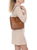 Mia Tomazzi Leren schoudertas ''Cannobio'' lichtbruin - (B)25 x (H)24 x (D)11 cm