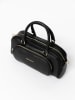 Mia Tomazzi Leder-Henkeltasche "Barellai" in Schwarz - (B)29 x (H)13 x (T)9 cm