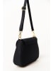 Mia Tomazzi Leren schoudertas "Evaristo" zwart - (B)23 x (H)16 x (D)6 cm