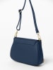 Mia Tomazzi Leder-Umhängetasche "Evaristo" in Dunkelblau - (B)23 x (H)16 x (T)6 cm