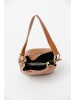 Mia Tomazzi Skórzana torebka w kolorze jasnobrązowym - 23 x 30 x 12 cm