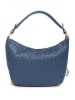 Mia Tomazzi Leren schoudertas "Cabrini" blauw - (B)28 x (H)20 x (D)8 cm