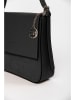 Mia Tomazzi Leren schoudertas ''Viminale'' zwart - (B)30 x (H)24 x (D)8 cm