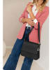 Mia Tomazzi Leder-Umhängetasche ''Viminale'' in Schwarz - (B)30 x (H)24 x (T)8 cm